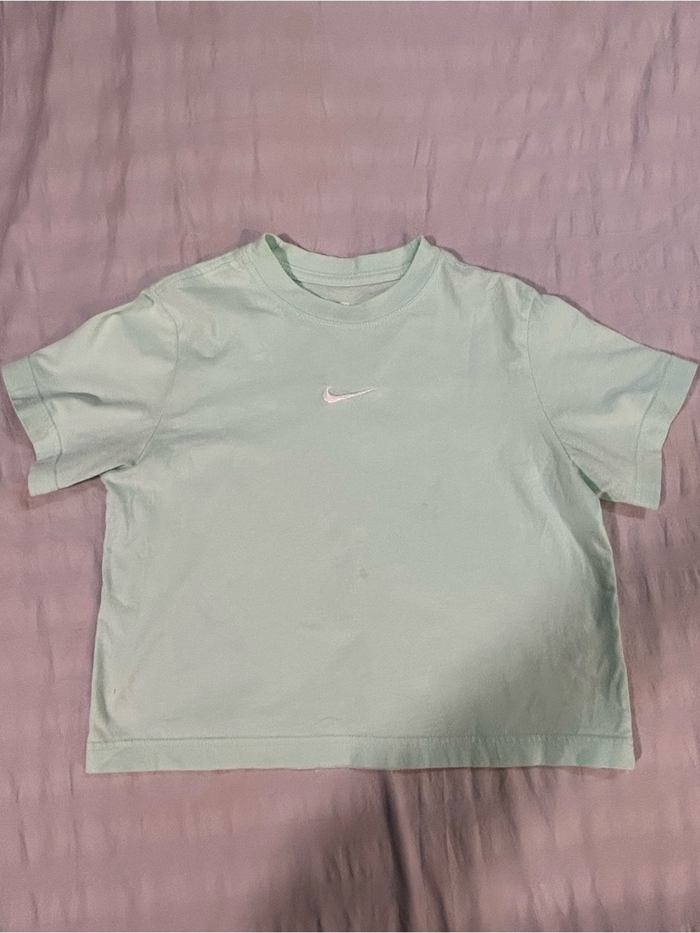 Nike Women’s Mint Green Short Sleeve Tee with White Swoosh